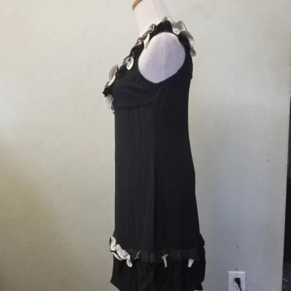 Yoana barashi Anthropology peddle detailing SILK dress women's size 2 (U11) - Picture 8 of 9